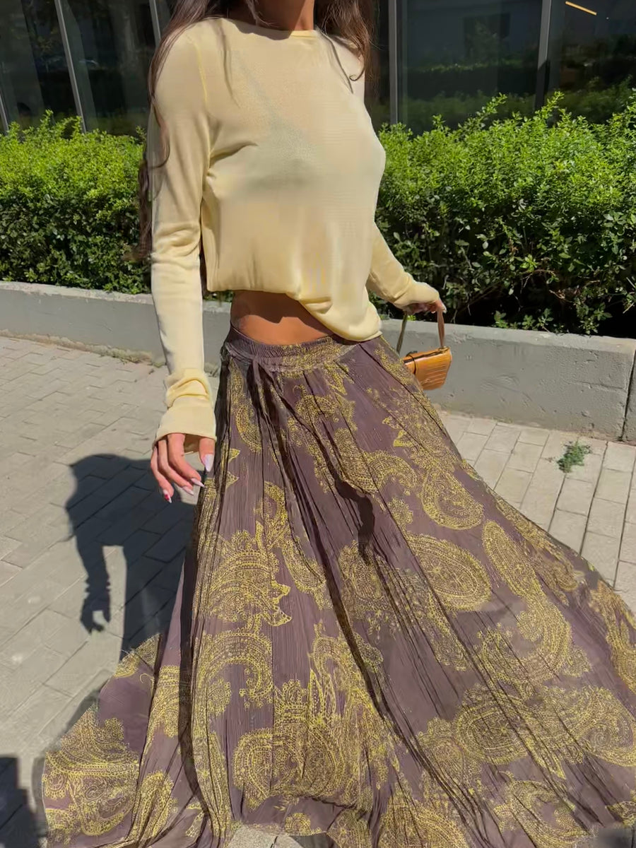 Şifon Simli Etek