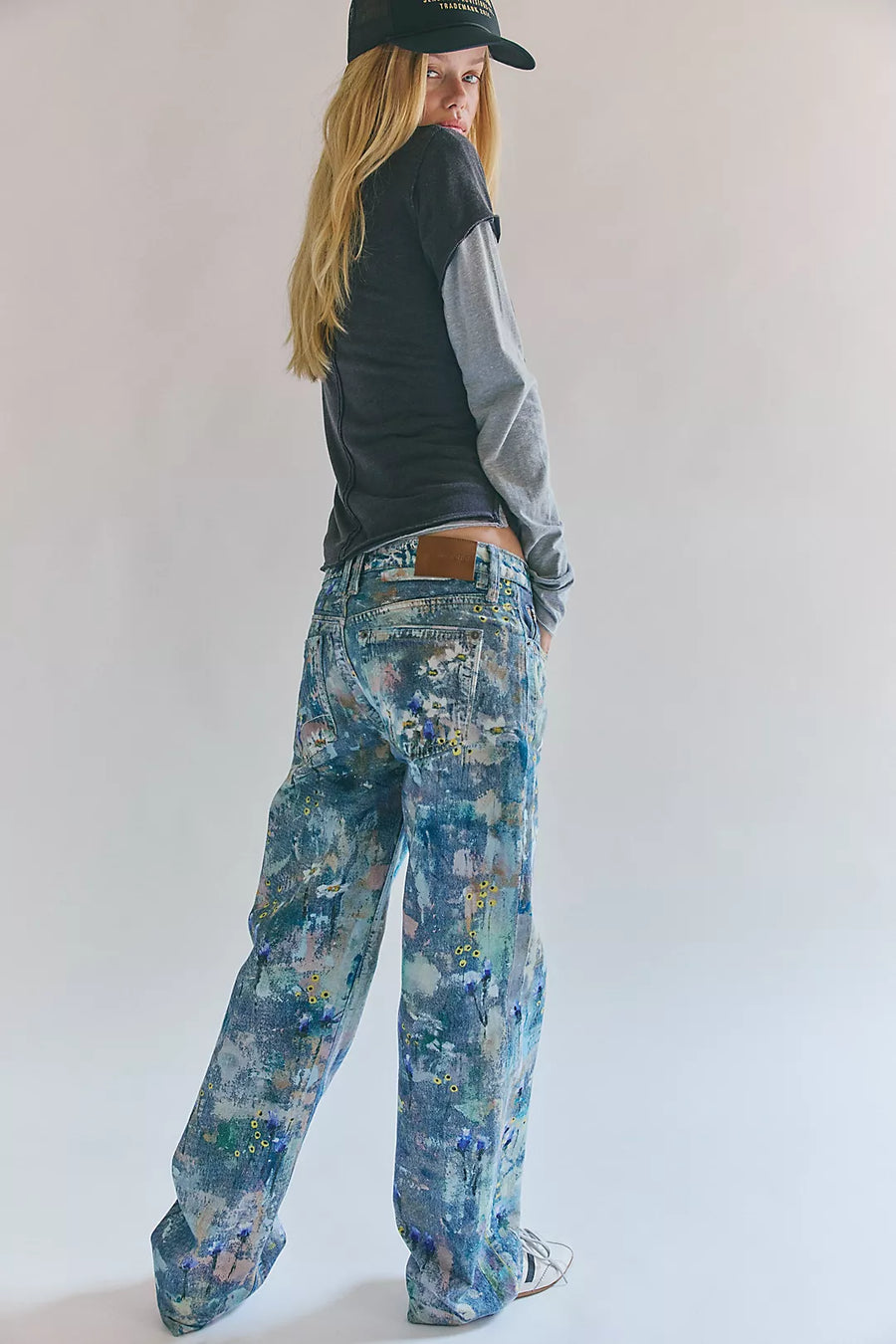 Fp Düşük Bel Floral Jean