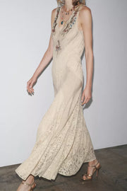 Limited Edition İşlemeli Maxi Elbise(ÖS)