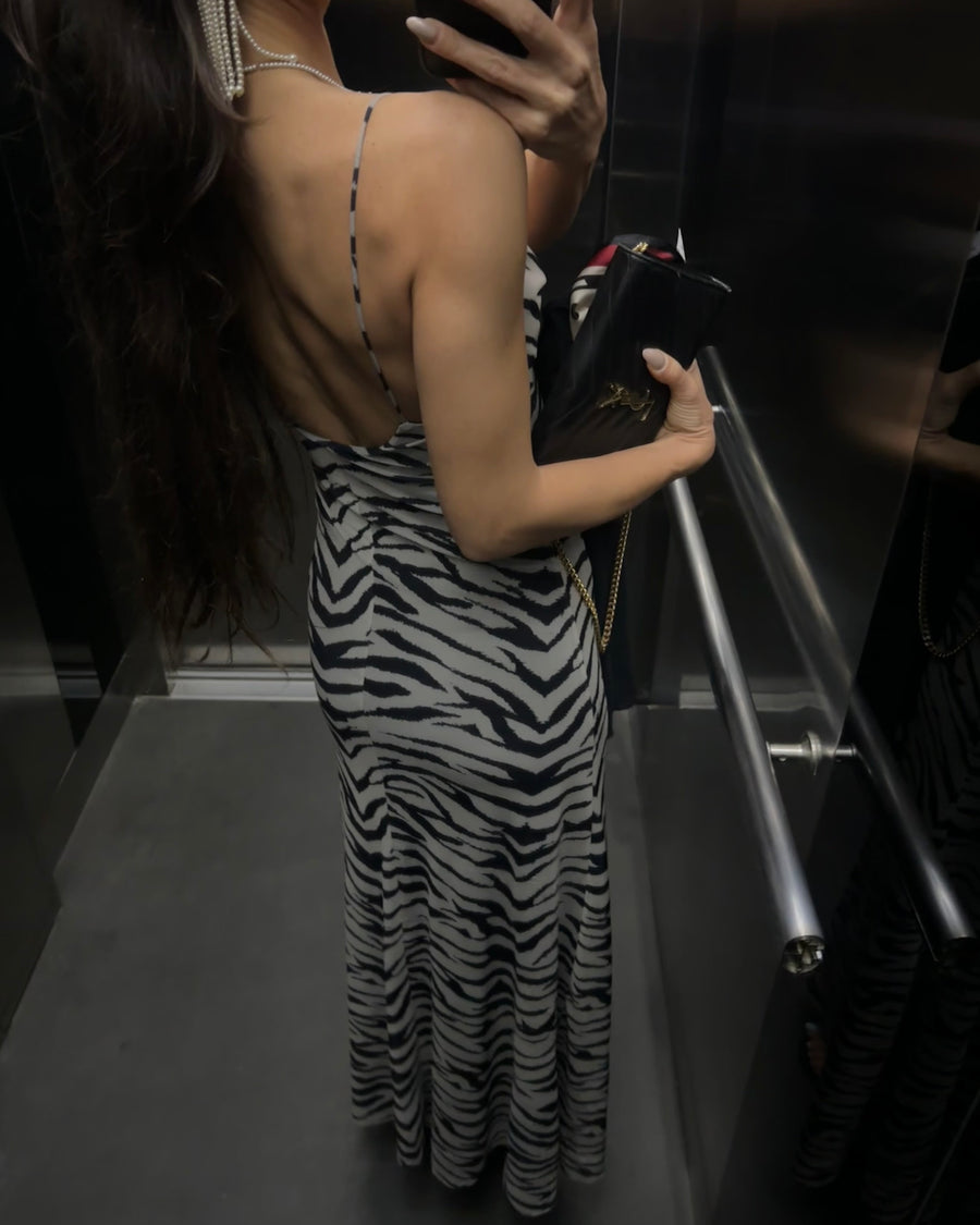 Zebra Tül Elbise
