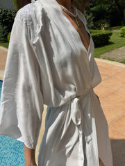 Omuzları Nakış Detaylı Kimono