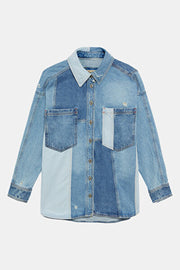 Patchwork Denim Gömlek