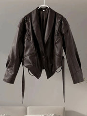 Kahverengi Deri Ceket