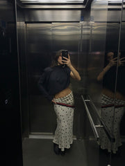 Puantiyeli Saten Etek&Fular