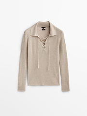 Bağcıklı Triko Kazak