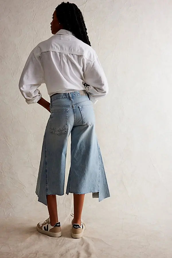 Fp Geniş Paça Kısa Kot