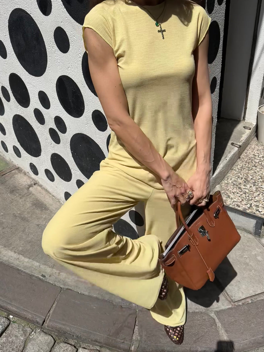 Asimetrik Bluz/Pantolon Takım