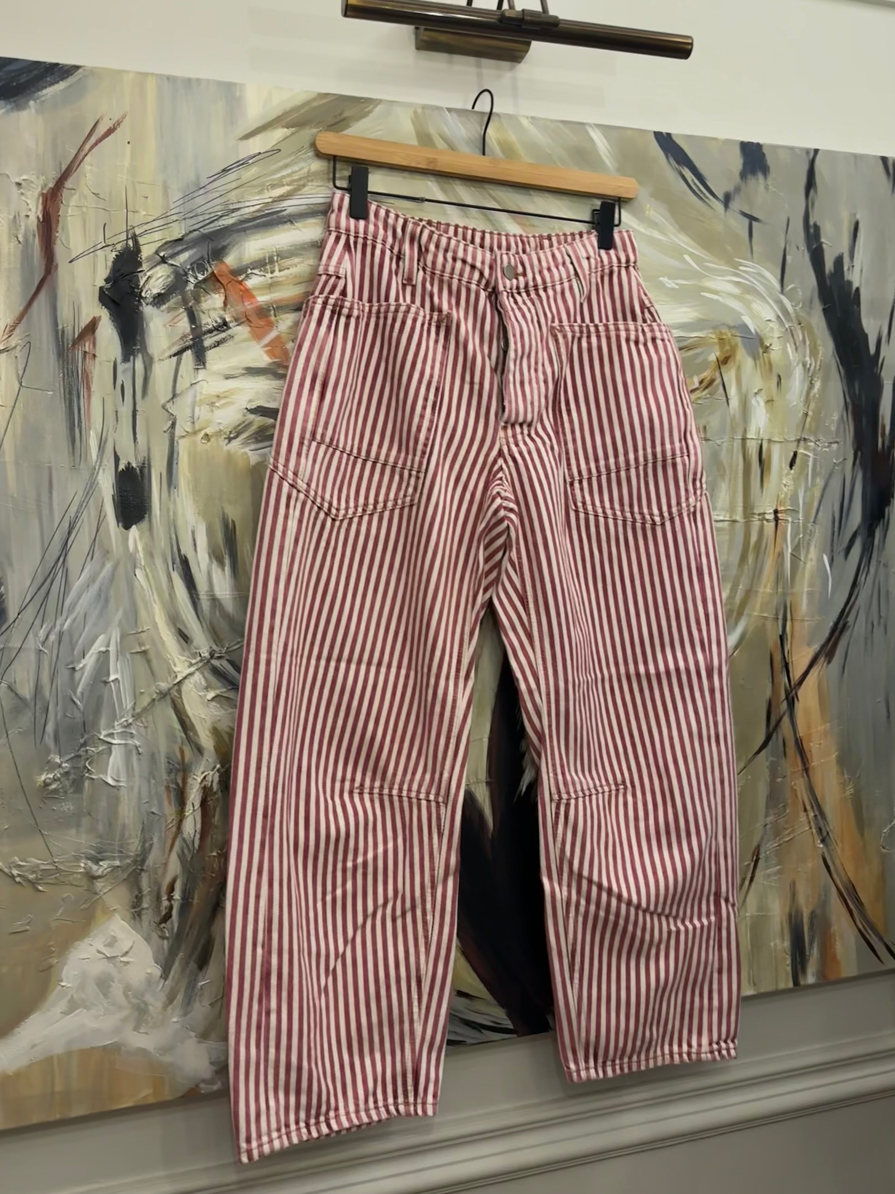 Fp Çizgili Barel Jean