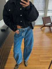Fp Koyu Mavi Barrel Jean