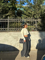 Modal Kumaş Yanları Çizgili Pantolon