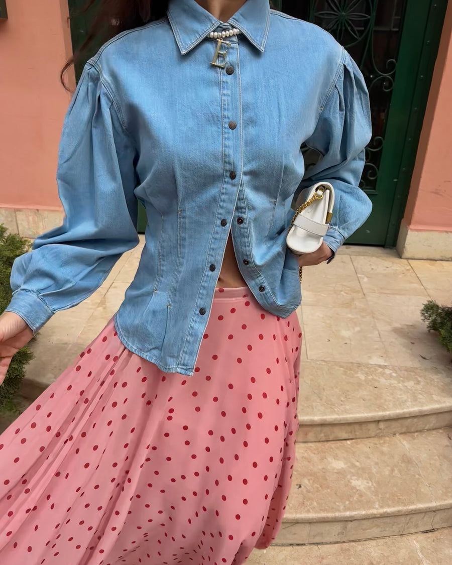 Sisley Denim %100 Pamuk Gömlek
