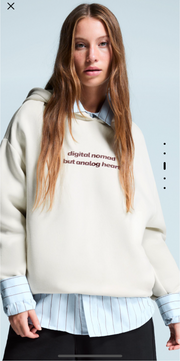 Baskılı Kapüşonlu Sweatshirt