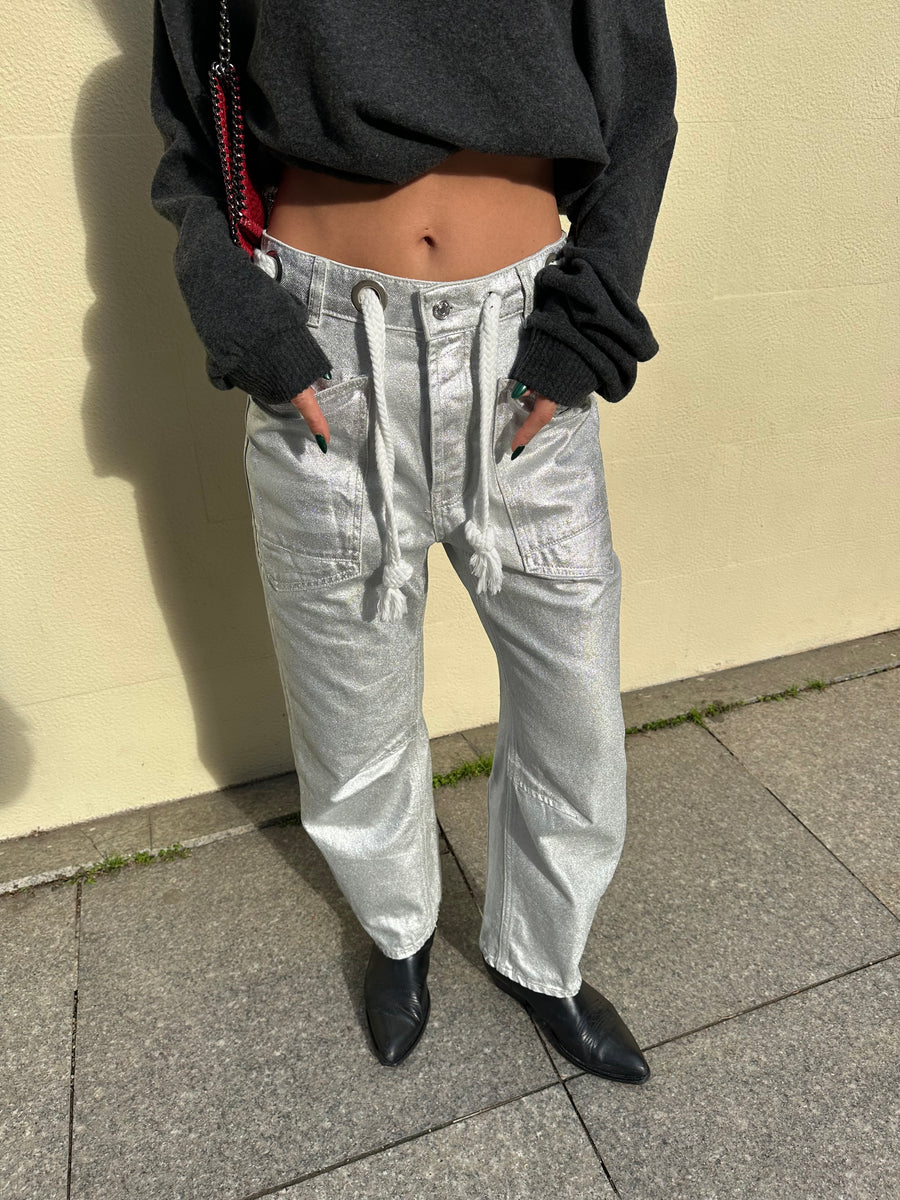 Fp Metalik Barrel Jean
