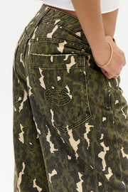 Komuflaj Desen Relaxed Fit Jean