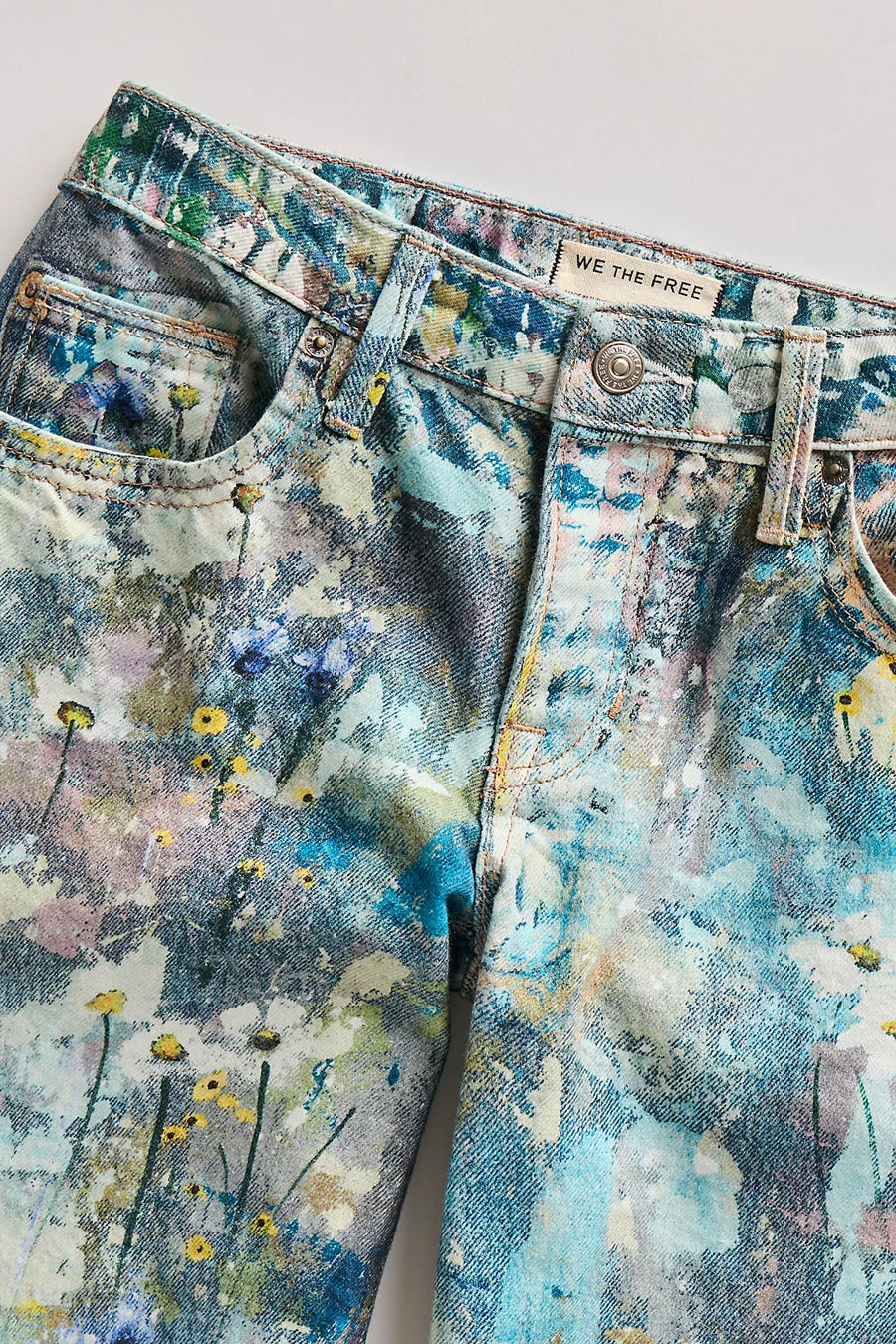 Fp Düşük Bel Floral Jean