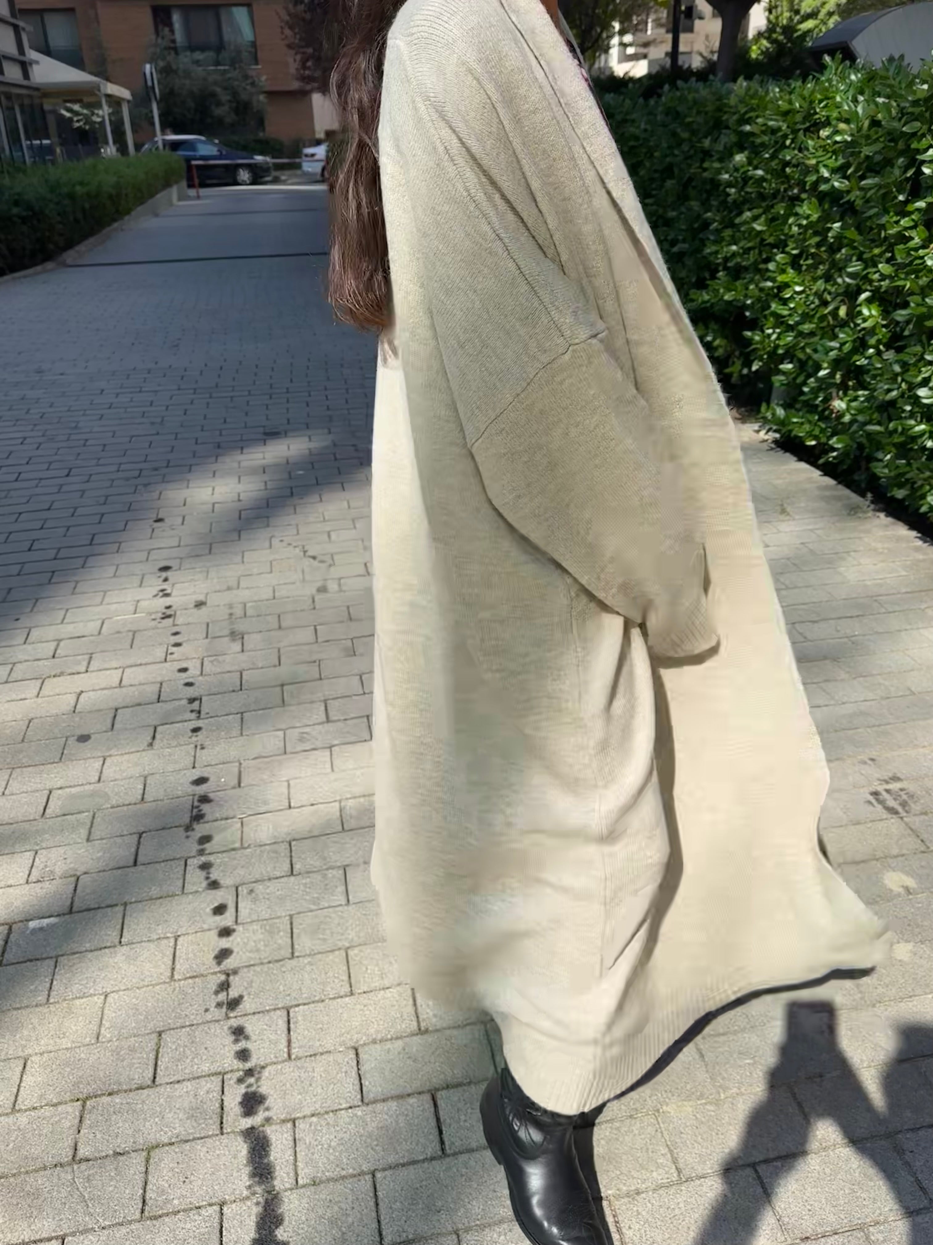 Şal Yaka Uzun Hırka