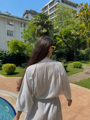 Omuzları Nakış Detaylı Kimono