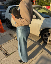 Ganni Metalik Barrel Jean