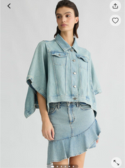 Denim Kısa Koll Ceket