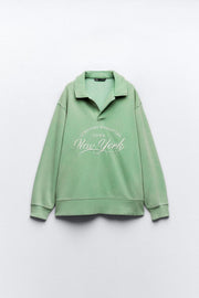 Baskılı Soluk Sweatshirt