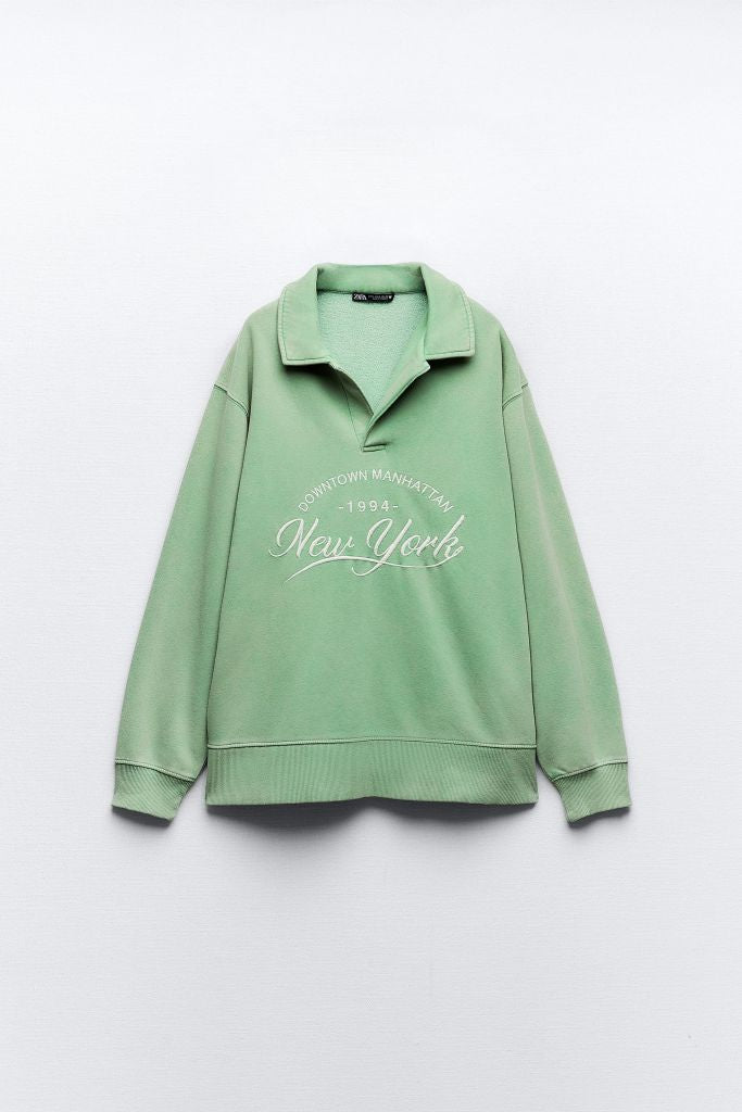 Baskılı Soluk Sweatshirt