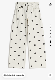 Puantiye Desenli Baggy Fit Pantolon(ÖS)