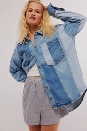 Patchwork Denim Gömlek