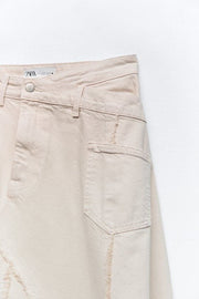 Asimetrik Denim Etek