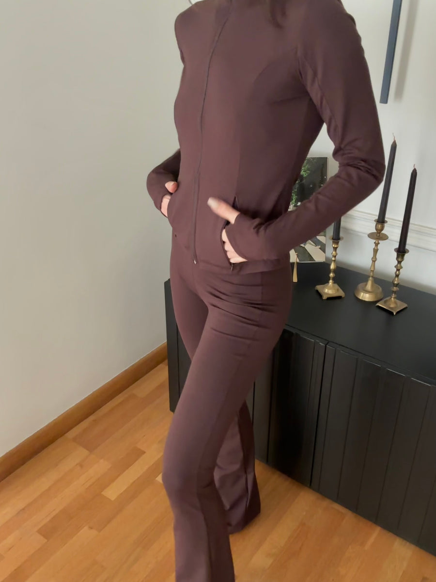 Spor Fermuarlı Üst/İspanyol Pantolon Takım