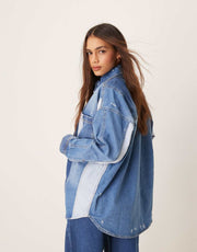 Patchwork Denim Gömlek