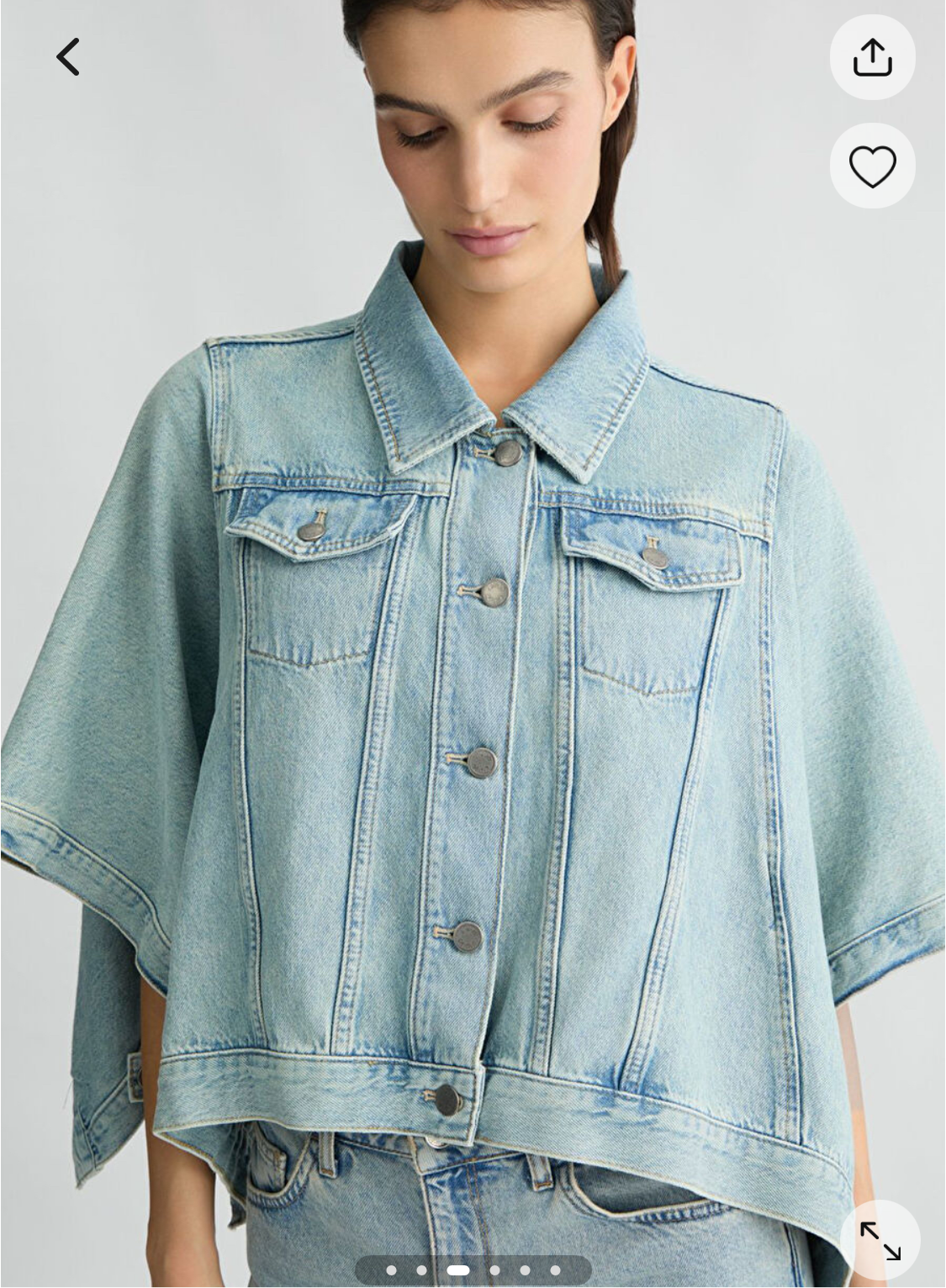 Denim Kısa Koll Ceket