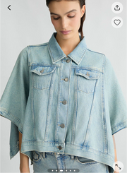 Denim Kısa Koll Ceket