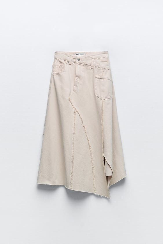 Asimetrik Denim Etek