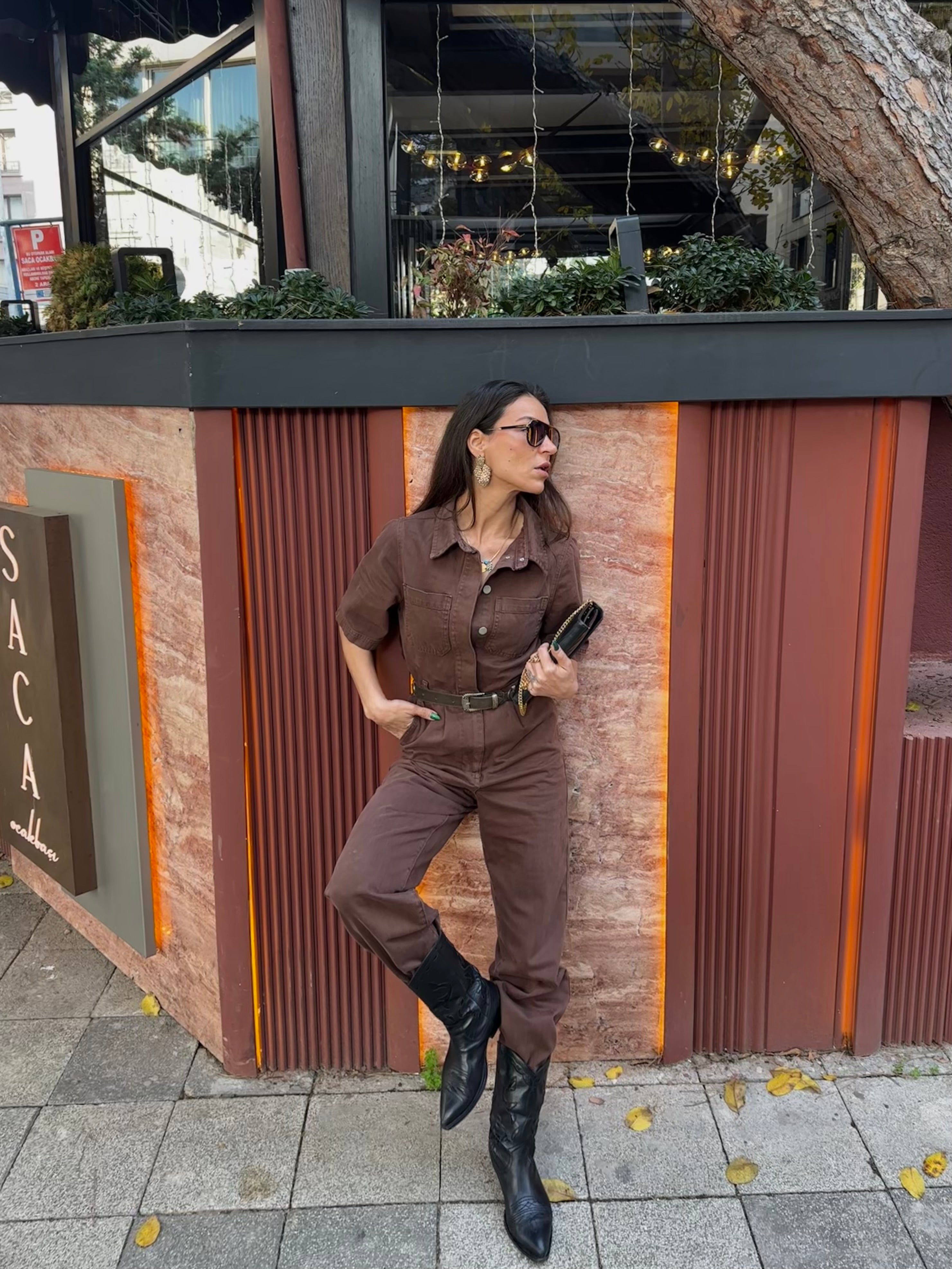 Topshop Kısa Kollu Tulum