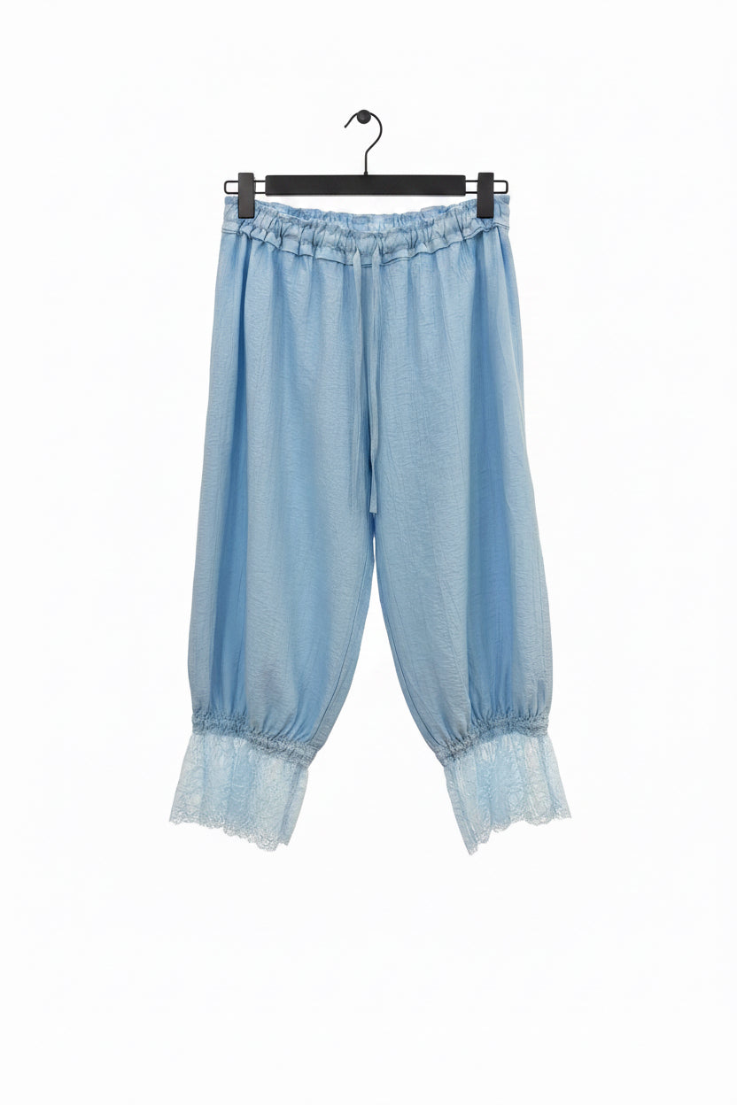 Bebe Mavisi Dantelli Şalvar Pantolon(ÖS)