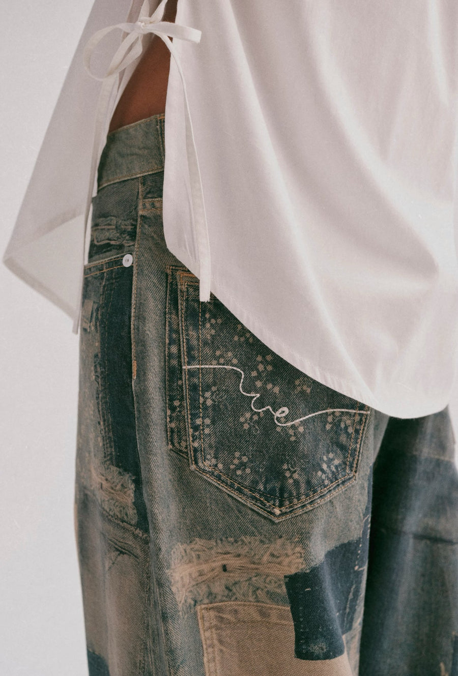Fp Printed Relaxed Jean