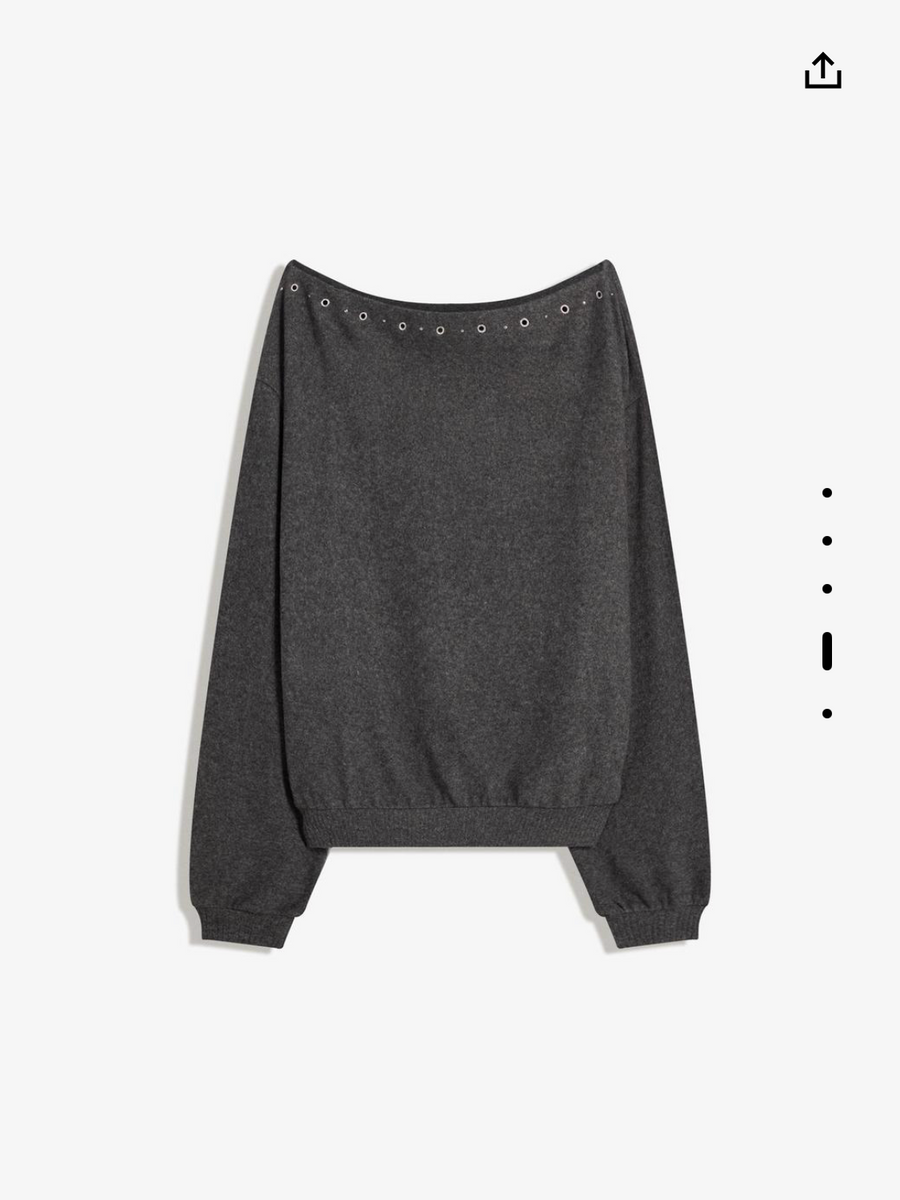 Toka Detaylı Triko Kazak