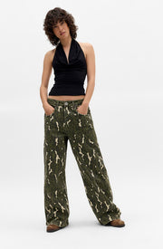 Komuflaj Desen Relaxed Fit Jean