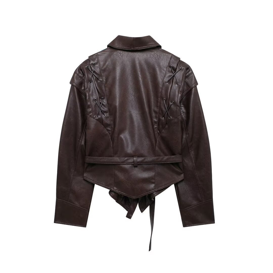 Kahverengi Deri Ceket