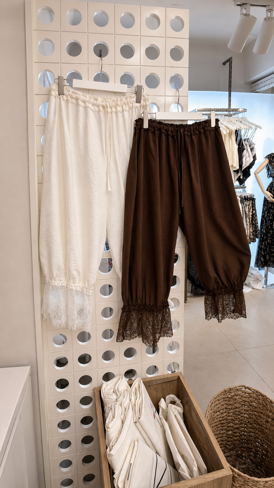 Beyaz Dantelli Şalvar Pantolon(ÖS)