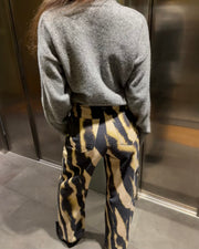 Topshop Zebra Yüksek Bel Jean