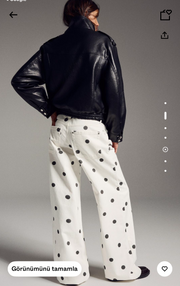 Puantiye Desenli Baggy Fit Pantolon(ÖS)