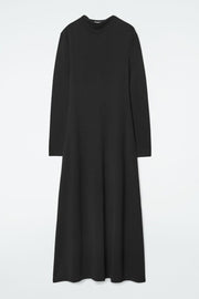Dik Yaka Maxi Elbise
