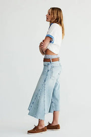 Fp Geniş Paça Kısa Kot