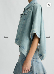 Denim Kısa Koll Ceket