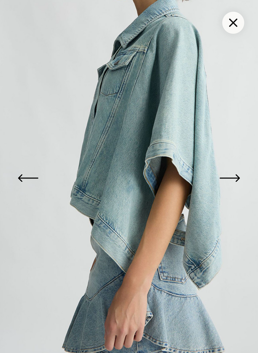 Denim Kısa Koll Ceket
