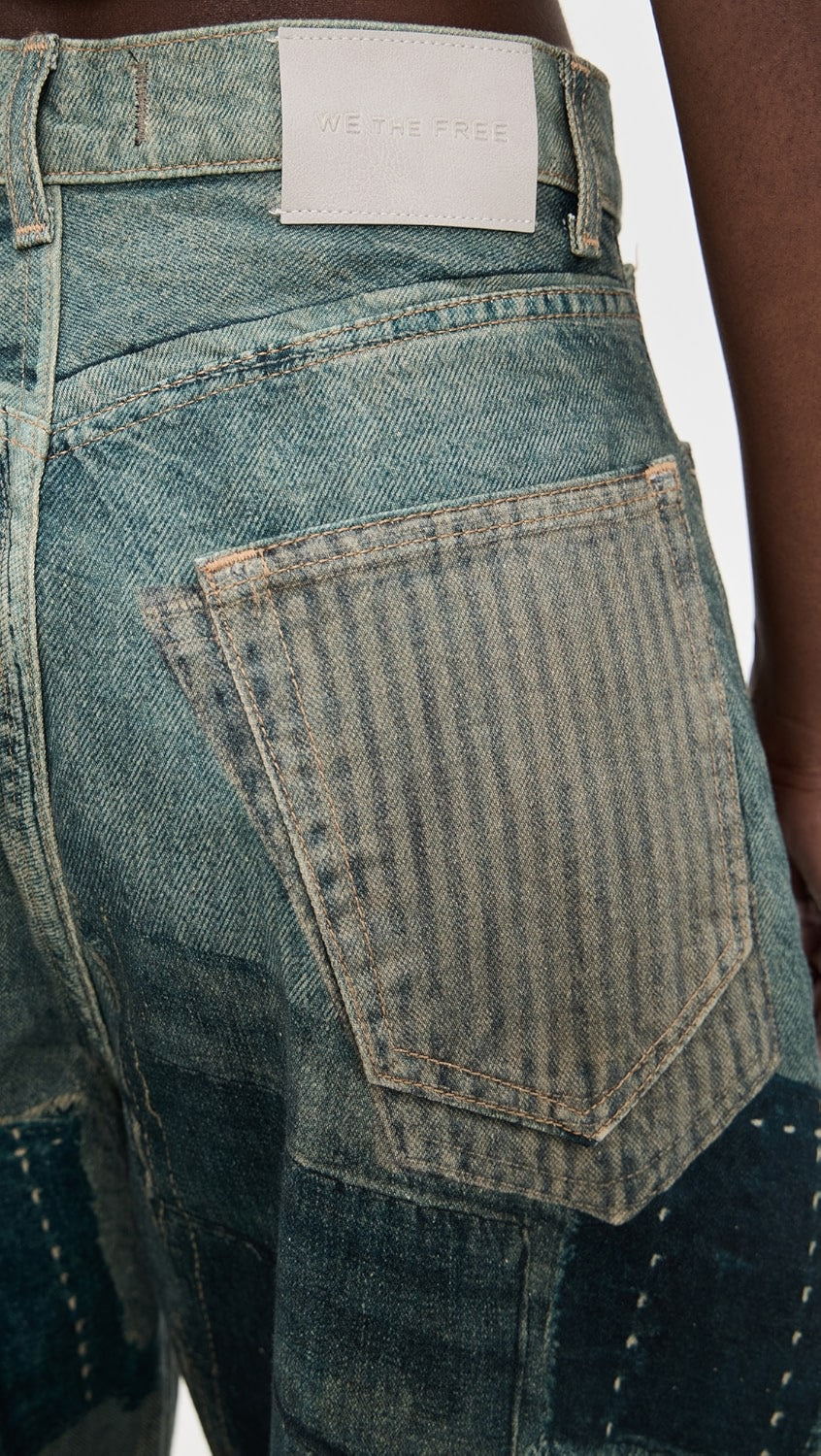 Fp Printed Relaxed Jean