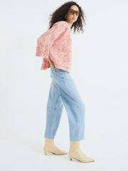 Floral Desen Kapitone Ceket