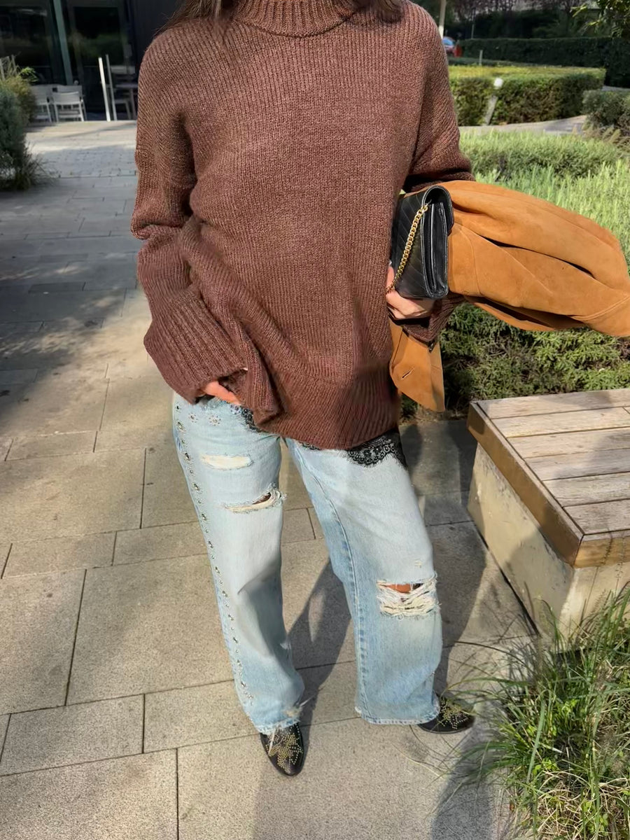 Bisiklet Yaka Uzun Kazak