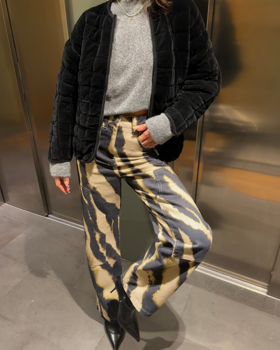 Topshop Zebra Yüksek Bel Jean